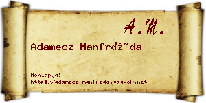 Adamecz Manfréda névjegykártya